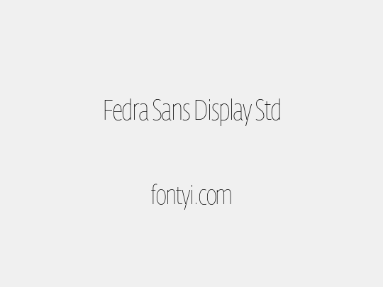 Fedra Sans Display Std
