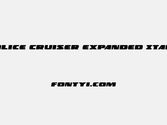Police Cruiser Expanded Italic