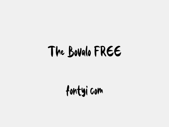 The Bovalo FREE