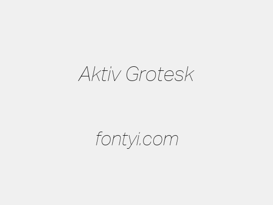 Aktiv Grotesk