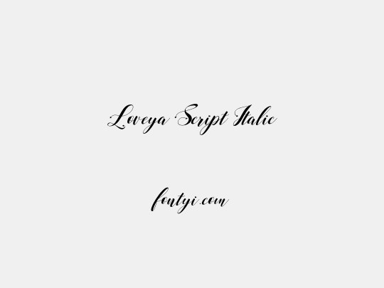 Loveya Script Italic