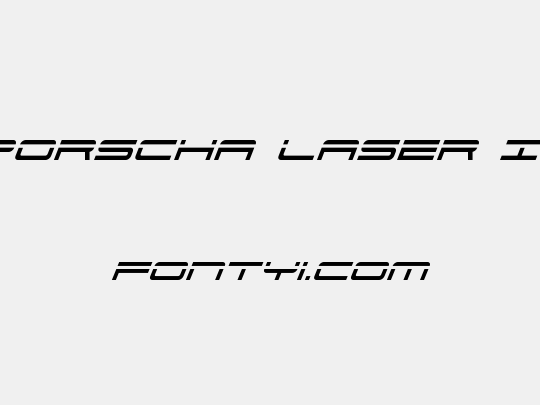 911 Porscha Laser Italic