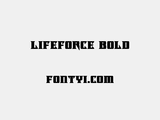 Lifeforce Bold
