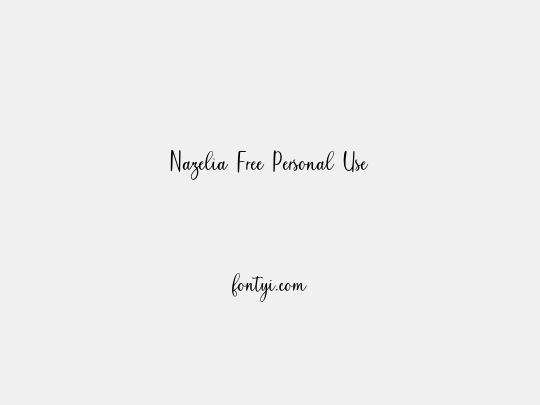 Nazelia Free Personal Use