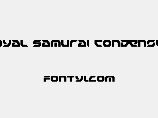 Royal Samurai Condensed