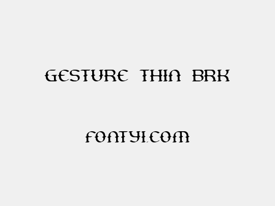 Gesture Thin BRK