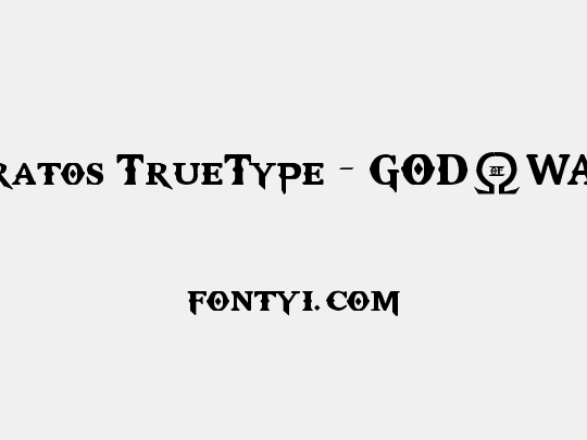 Kratos TrueType - GOD $ WAR