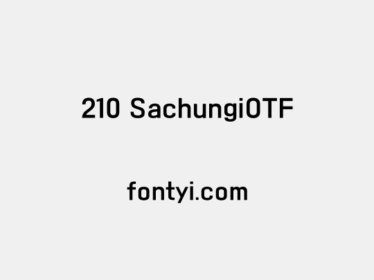 210 SachungiOTF