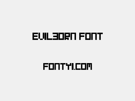 Evilborn Font