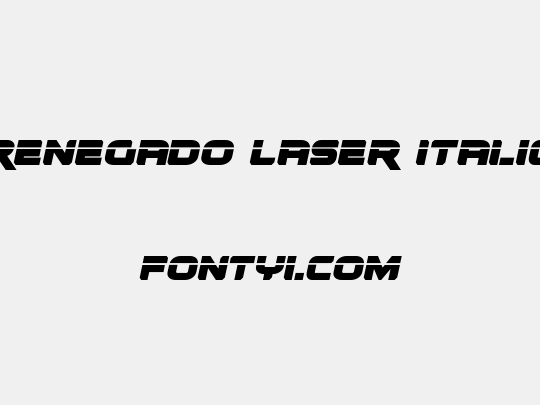 Renegado Laser Italic
