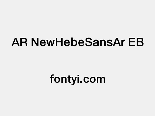 AR NewHebeSansAr EB