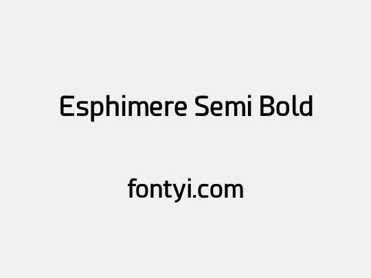 Esphimere Semi Bold