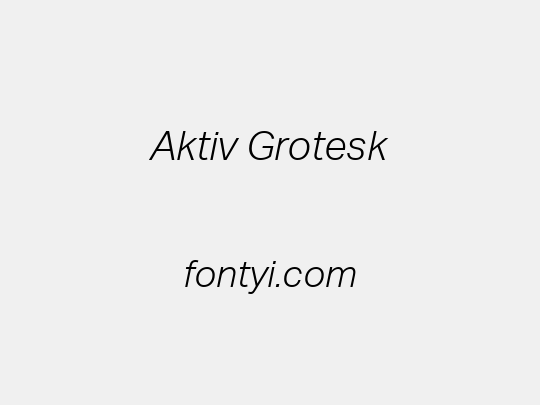 Aktiv Grotesk