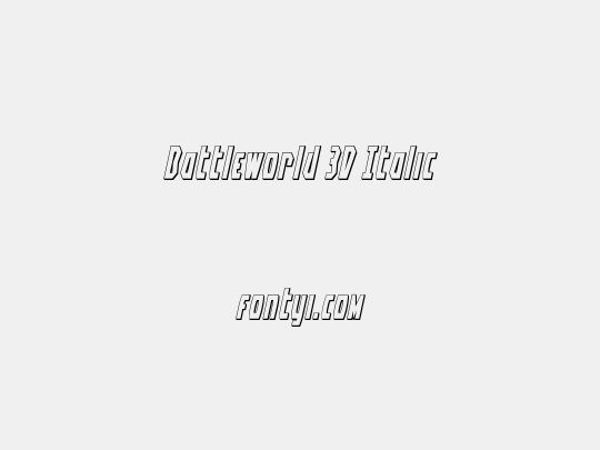 Battleworld 3D Italic
