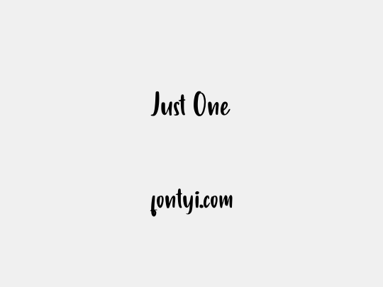 Just One