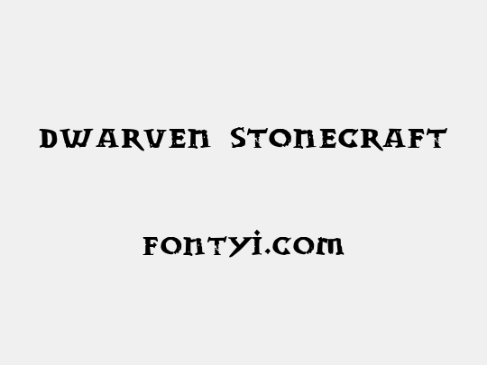 Dwarven Stonecraft