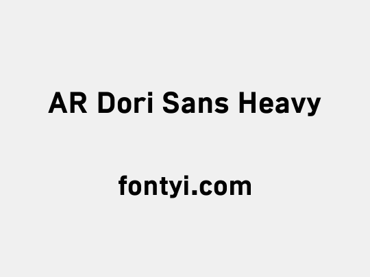AR Dori Sans Heavy