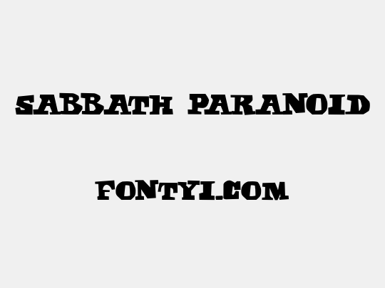 Sabbath Paranoid