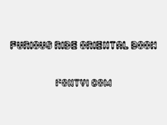 Furious Ride Oriental Book