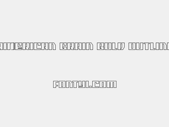 American Grain Bold Outline