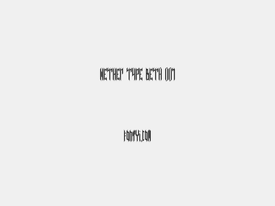 NETHER TYPE BETA 001
