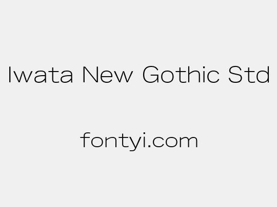 Iwata New Gothic Std