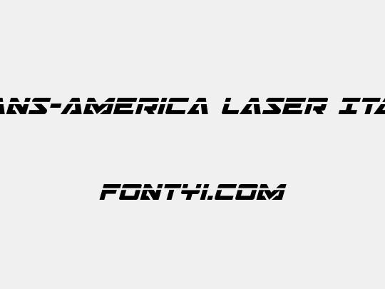 Trans-America Laser Italic