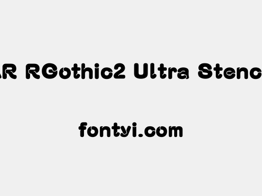 AR RGothic2 Ultra Stencil
