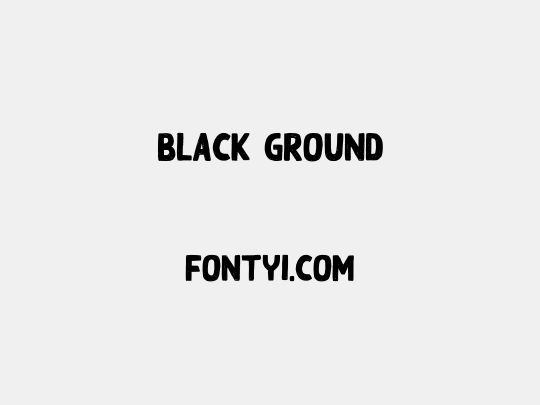 Black Ground