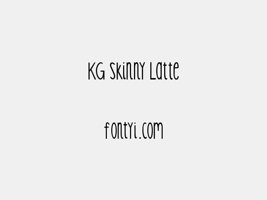 KG Skinny Latte