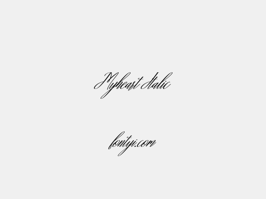 Myheart Italic
