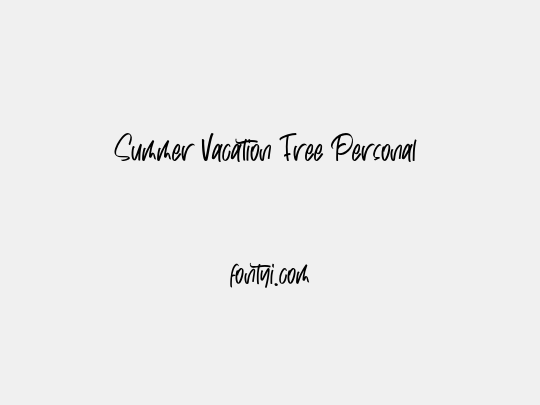 Summer Vacation Free Personal 