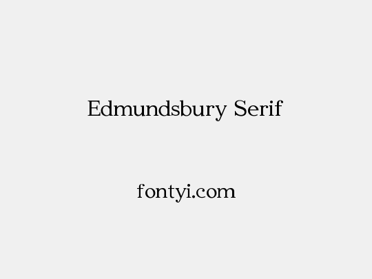 Edmundsbury Serif