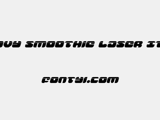 Groovy Smoothie Laser Italic