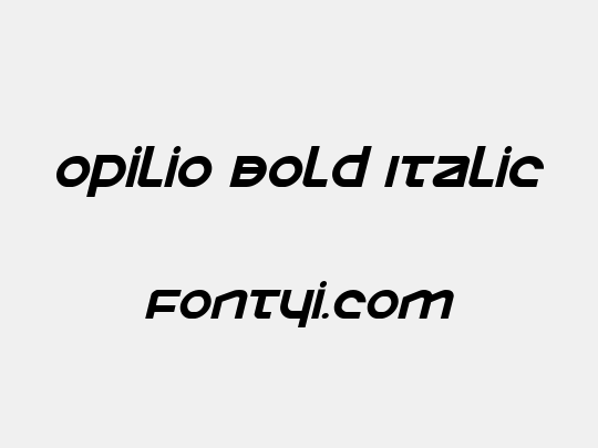 Opilio Bold Italic