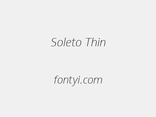 Soleto Thin
