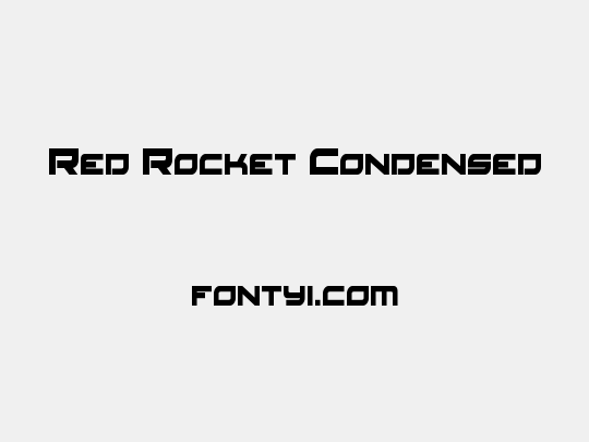 Red Rocket Condensed