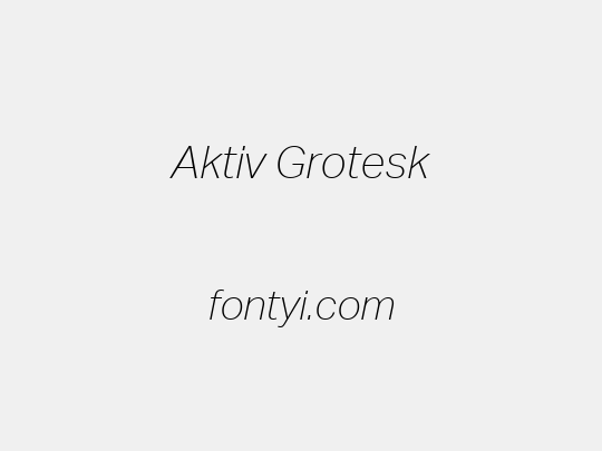 Aktiv Grotesk