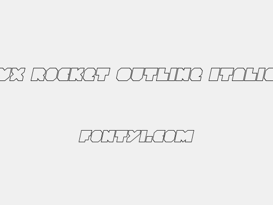 VX Rocket Outline Italic