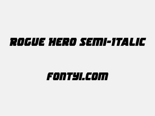 Rogue Hero Semi-Italic