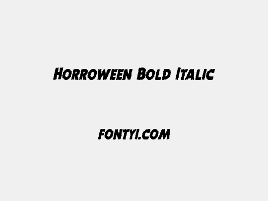 Horroween Bold Italic