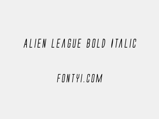 Alien League Bold Italic