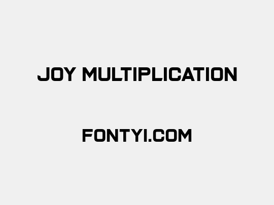 Joy Multiplication