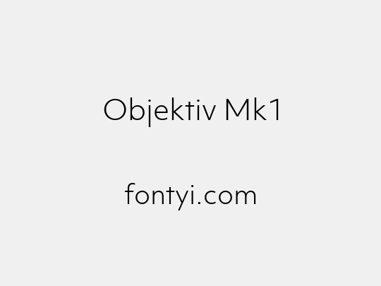 Objektiv Mk1