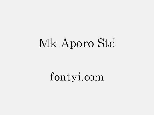 Mk Aporo Std