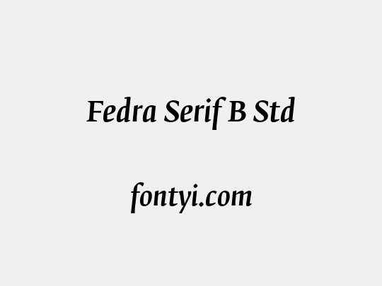 Fedra Serif B Std