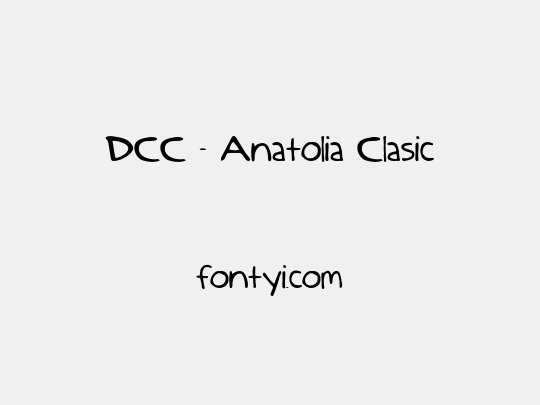 DCC - Anatolia Clasic