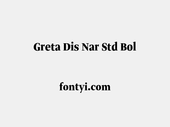 Greta Dis Nar Std Bol