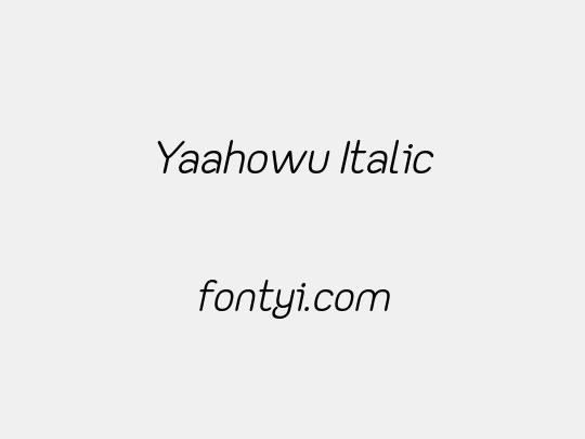 Yaahowu Italic