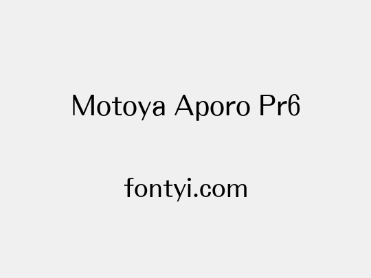 Motoya Aporo Pr6